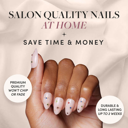 Glamnetic Fall Mauve Press On Nails | Short Oval Salon Quality