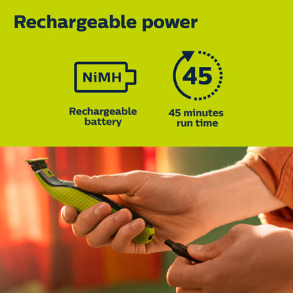 Philips Norelco OneBlade 360 Hybrid Electric Trimmer & Shaver with 5-in-1 Adjustable Comb