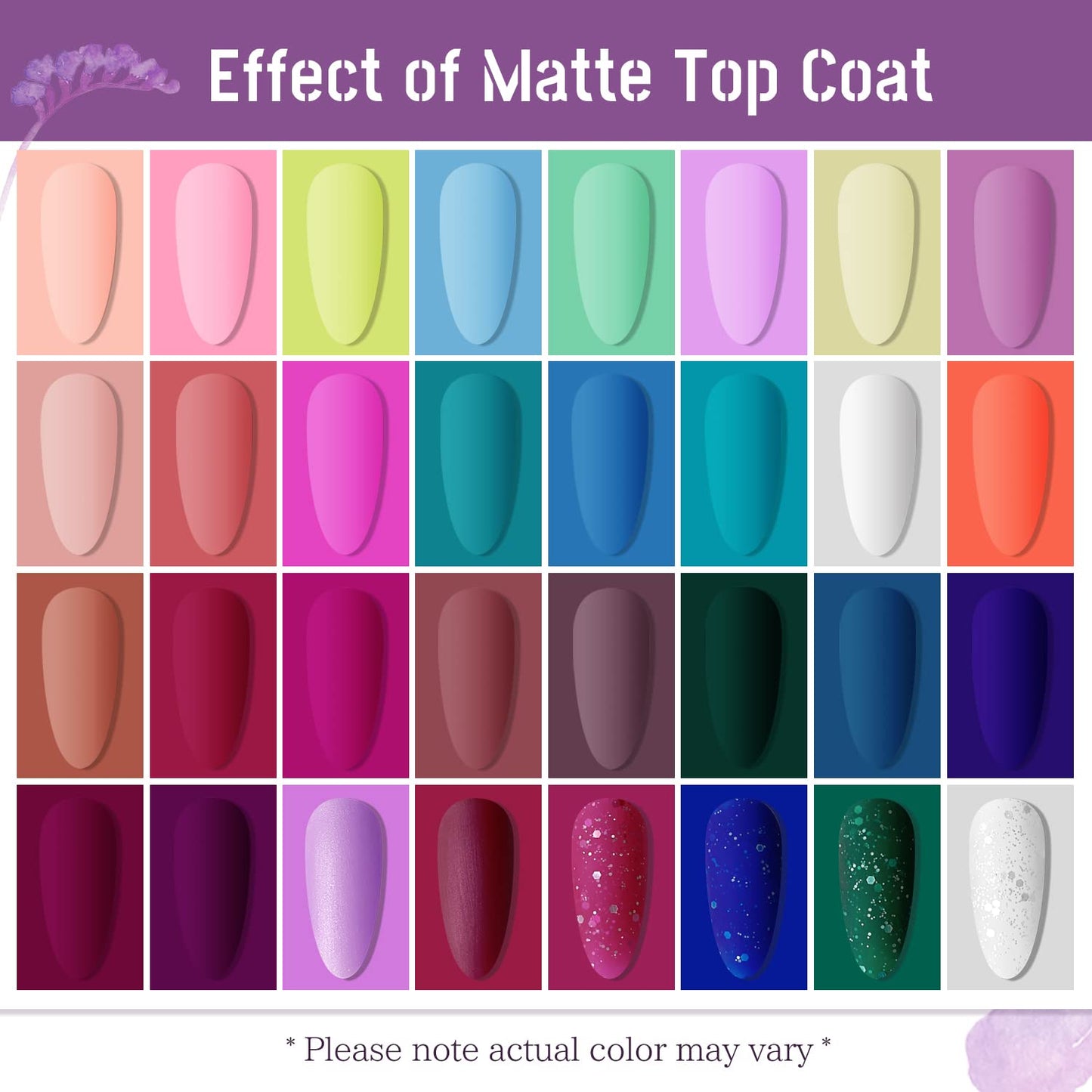 JODSONE 36 Pcs Gel Polish Kit: 32 Colors, Base & Top Coats | Gift Set