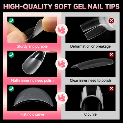 UNA GELLA Solid Gel Nail Glue (40ml) - Strong, Soak-Off Glue for Acrylic, Press-On & Gelly Tips - Lamp Curing Needed