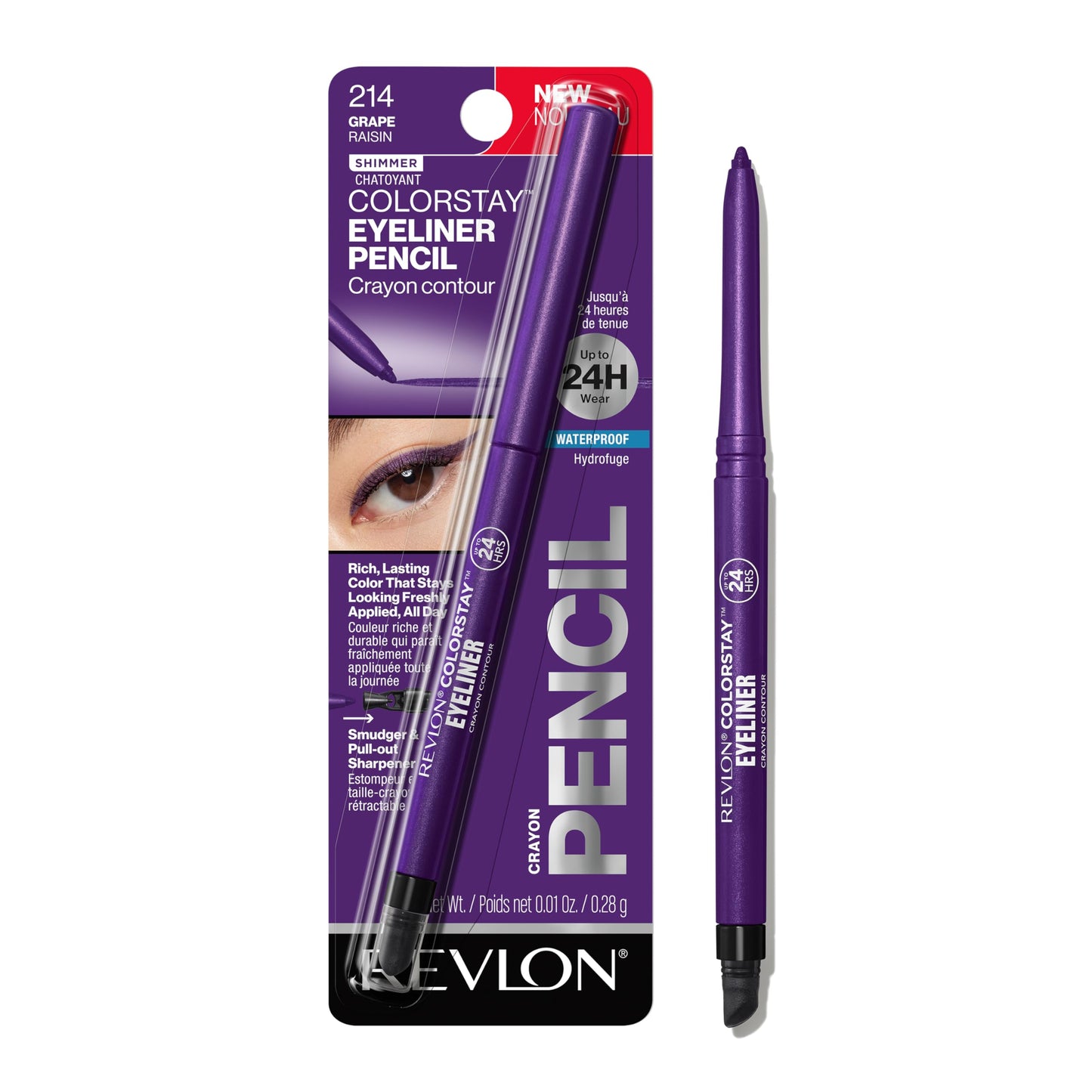 Revlon ColorStay Waterproof Eyeliner Pencil: 24HR Black Brown