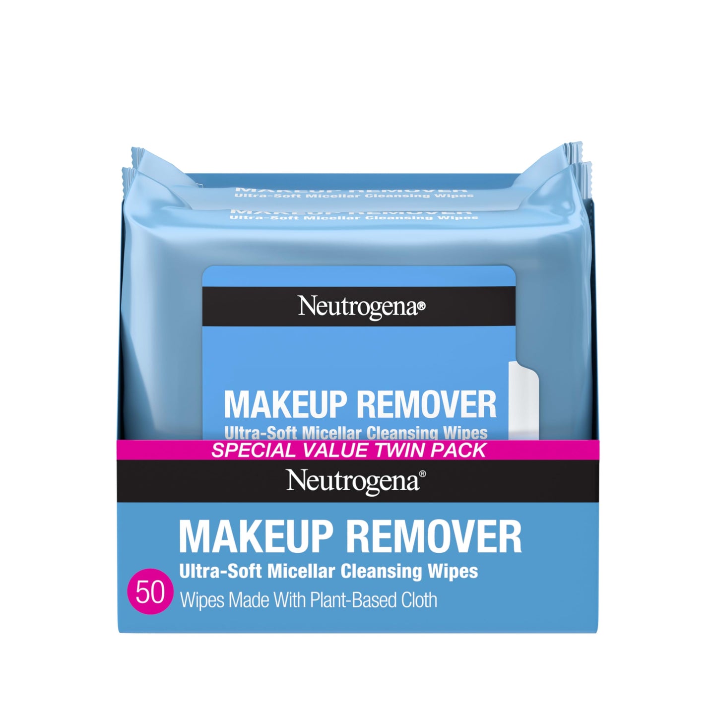 Neutrogena Micellar Makeup Remover Wipes | Compostable & Alcohol-Free