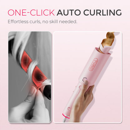TYMO CURLPRO Automatic Rotating Curling Iron - Beach Waves, Anti-Scald Iron: 72H Beach Waves with Ions