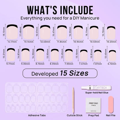 BTArtbox Soft Gel Press On Nails: Short Square Ombre | Vanilla Cream