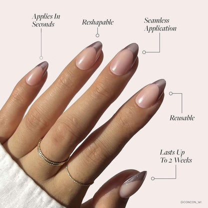 Glamnetic Fall Mauve Press On Nails | Short Oval Salon Quality