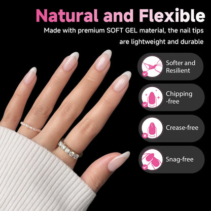 UNA GELLA Solid Gel Nail Glue (40ml) - Strong, Soak-Off Glue for Acrylic, Press-On & Gelly Tips - Lamp Curing Needed