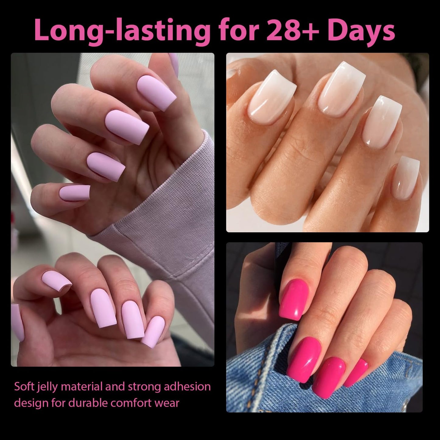 UNA GELLA Solid Gel Nail Glue (40ml) - Strong, Soak-Off Glue for Acrylic, Press-On & Gelly Tips - Lamp Curing Needed