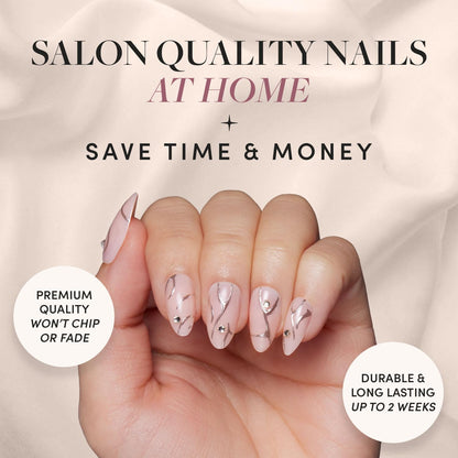 Glamnetic Fall Mauve Press On Nails | Short Oval Salon Quality