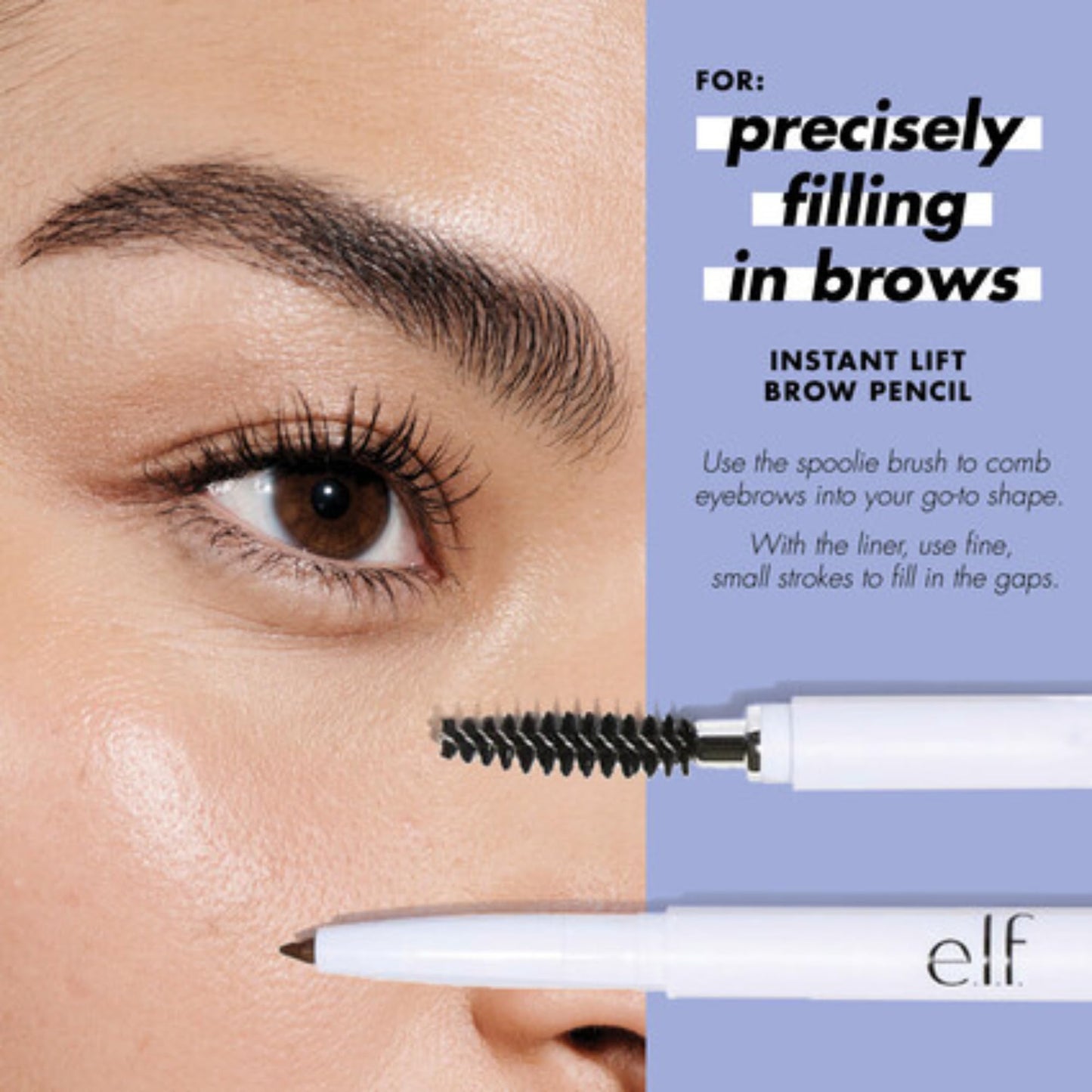 e.l.f. Instant Lift Brow Pencil: Dual-Sided Shaping & Defining Liner - Neutral Brown