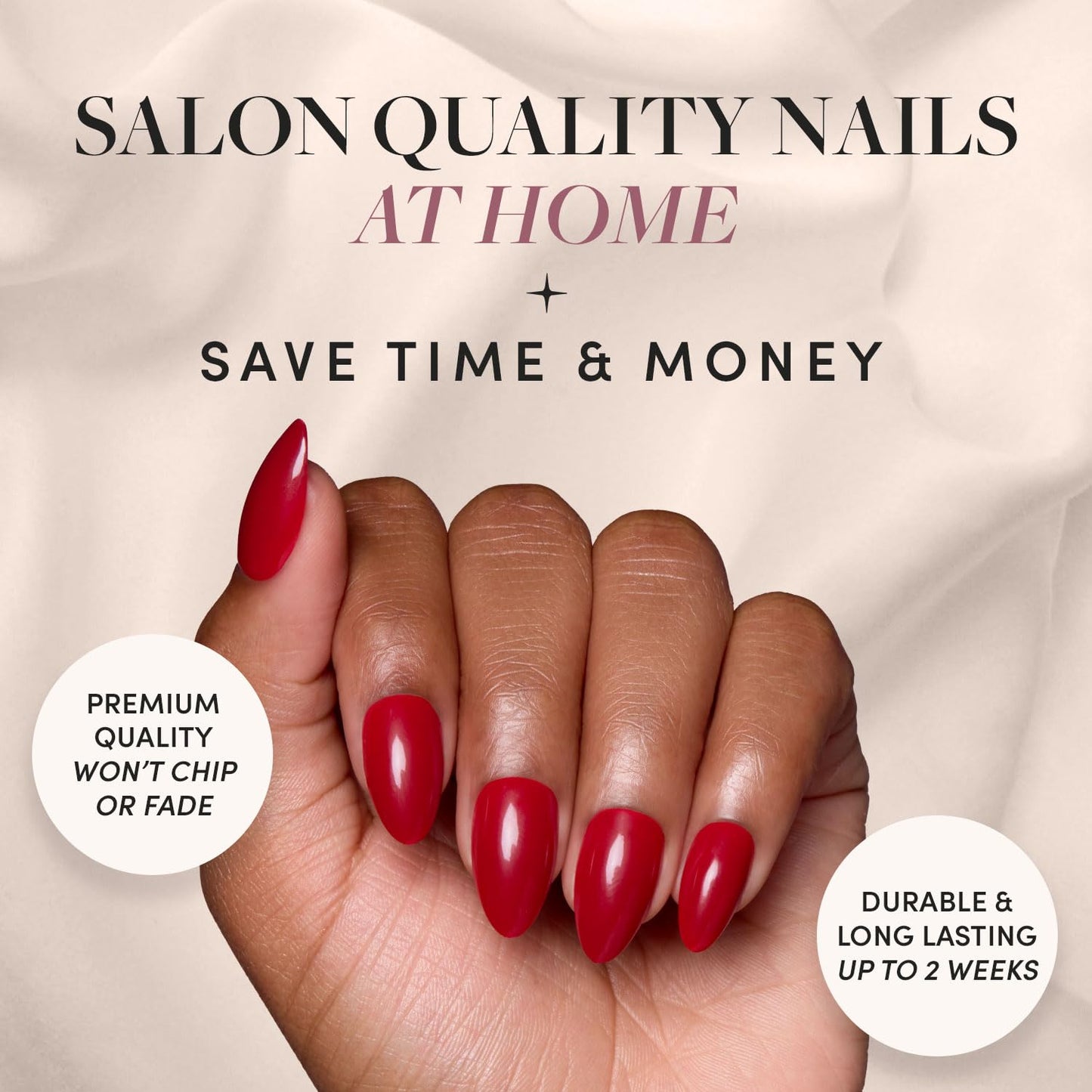 Glamnetic Fall Mauve Press On Nails | Short Oval Salon Quality