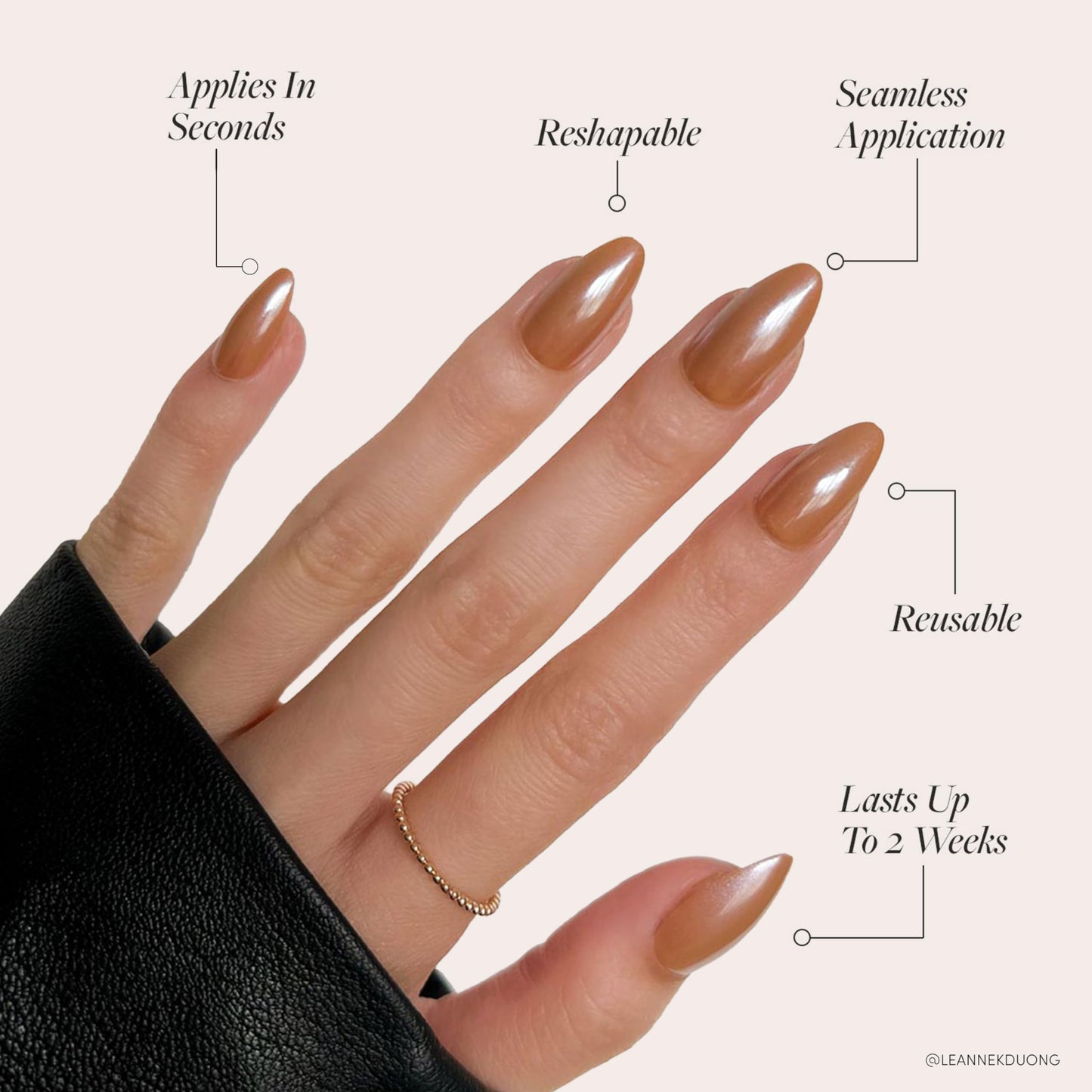 Glamnetic Fall Mauve Press On Nails | Short Oval Salon Quality