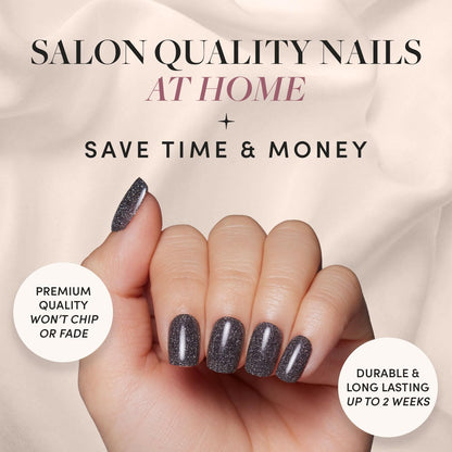 Glamnetic Fall Mauve Press On Nails | Short Oval Salon Quality