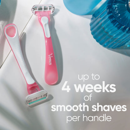 Gillette Venus Sensitive Disposable Razors - 3 Blades, SkinElixir for up to 0% Irritation (3 Count)
