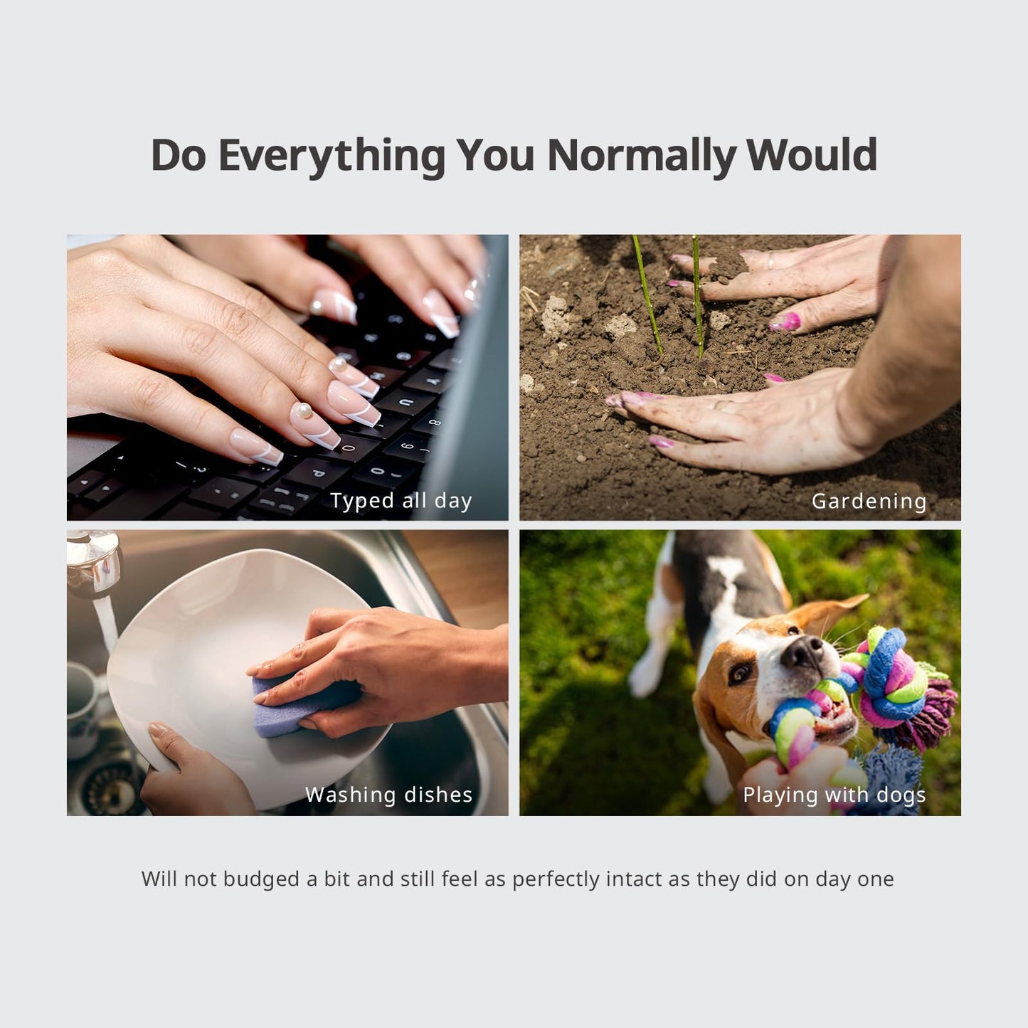 BTArtbox Soft Gel Press On Nails: Short Square Ombre | Vanilla Cream