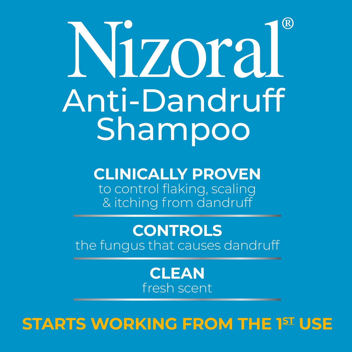 Nizoral Anti-Dandruff Shampoo - 1% Ketoconazole - Clinically Proven Relief for Flaking, Scaling & Itching (7 Fl Oz)