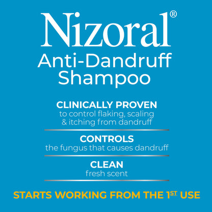 Nizoral Anti-Dandruff Shampoo - 1% Ketoconazole - Clinically Proven Relief for Flaking, Scaling & Itching (7 Fl Oz)