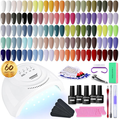 JODSONE 36 Pcs Gel Polish Kit: 32 Colors, Base & Top Coats | Gift Set