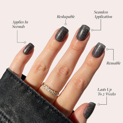 Glamnetic Fall Mauve Press On Nails | Short Oval Salon Quality