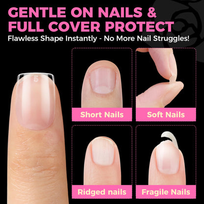 UNA GELLA Solid Gel Nail Glue (40ml) - Strong, Soak-Off Glue for Acrylic, Press-On & Gelly Tips - Lamp Curing Needed