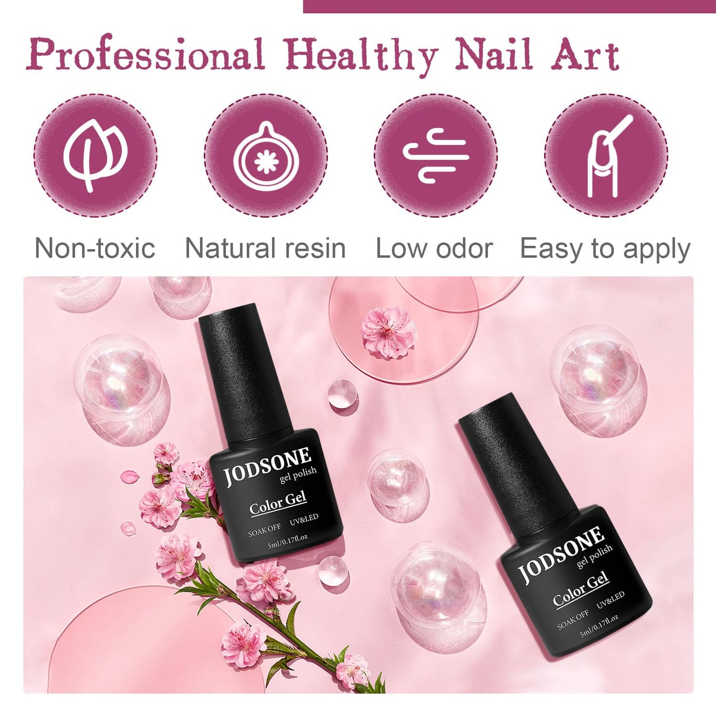 JODSONE 36 Pcs Gel Polish Kit: 32 Colors, Base & Top Coats | Gift Set