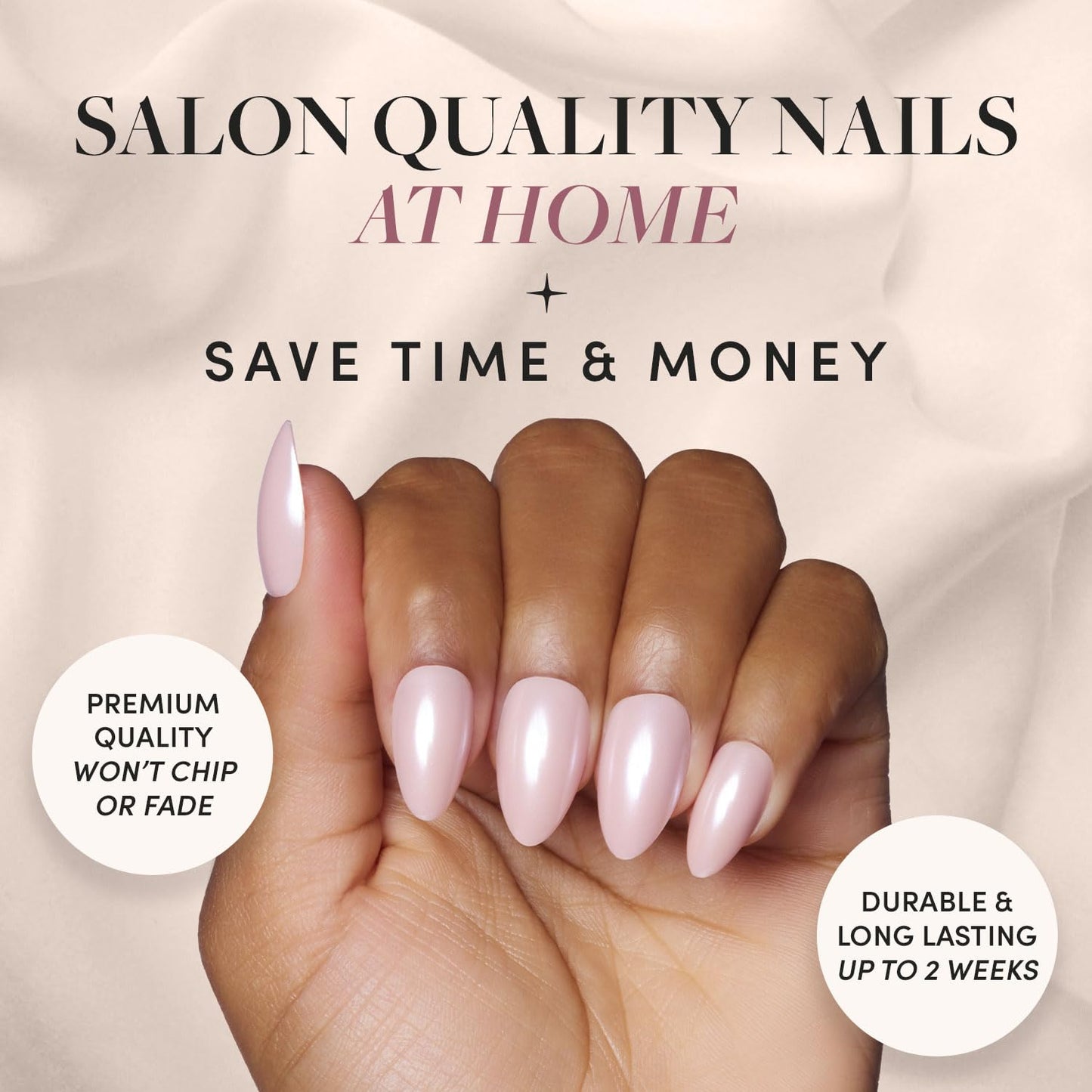 Glamnetic Fall Mauve Press On Nails | Short Oval Salon Quality