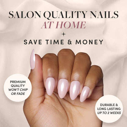Glamnetic Fall Mauve Press On Nails | Short Oval Salon Quality