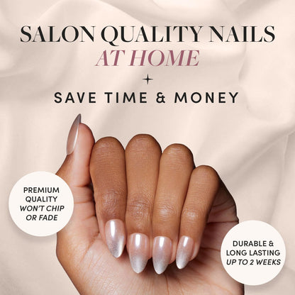 Glamnetic Fall Mauve Press On Nails | Short Oval Salon Quality