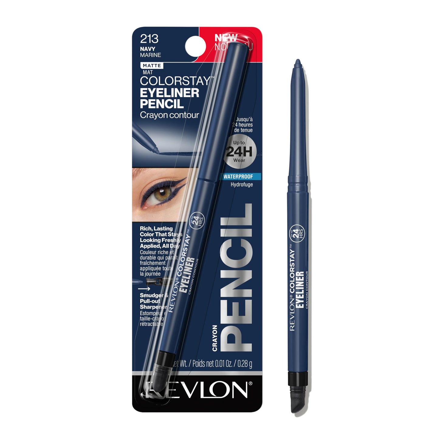 Revlon ColorStay Waterproof Eyeliner Pencil: 24HR Black Brown