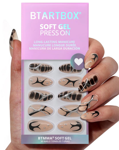 BTArtbox Soft Gel Press On Nails: Short Square Ombre | Vanilla Cream