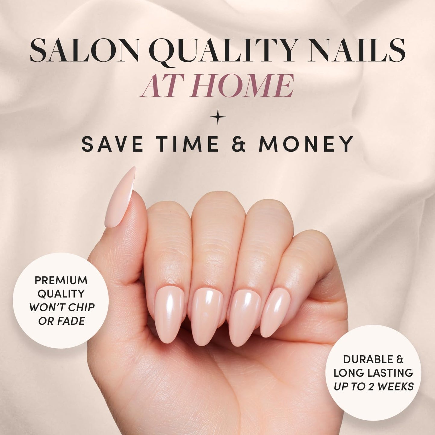 Glamnetic Fall Mauve Press On Nails | Short Oval Salon Quality