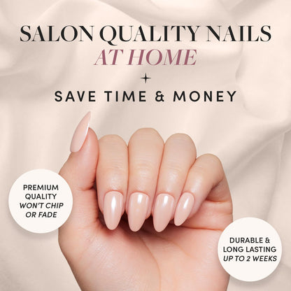 Glamnetic Fall Mauve Press On Nails | Short Oval Salon Quality