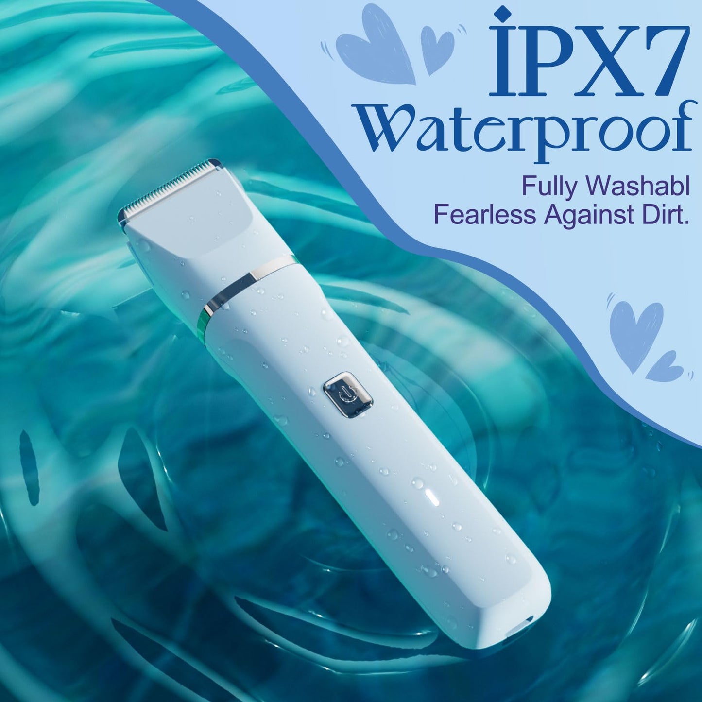 Risina Bikini Trimmer & Electric Razor for Women - Painless, IPX7 Waterproof Body & Facial Shaver