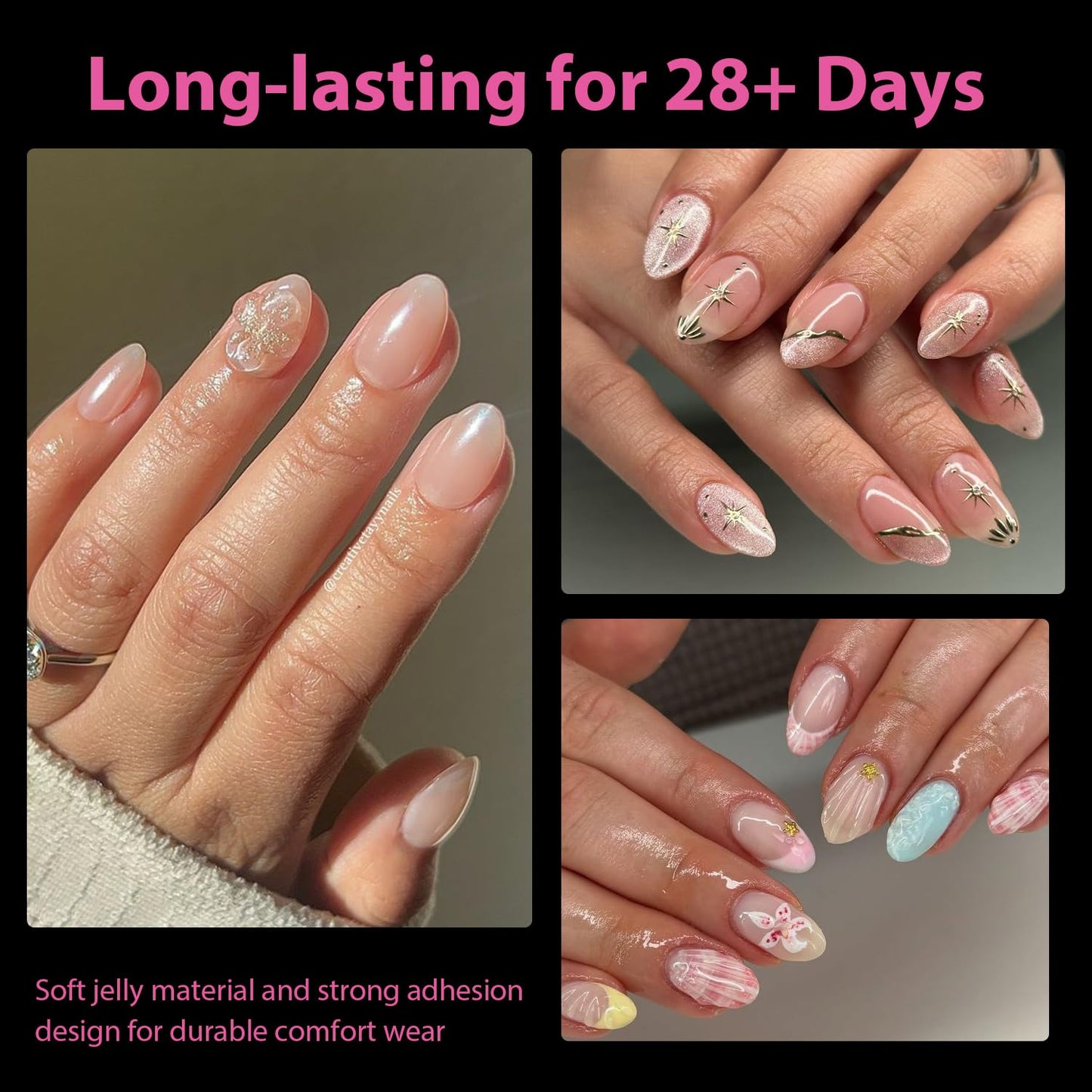 UNA GELLA Solid Gel Nail Glue (40ml) - Strong, Soak-Off Glue for Acrylic, Press-On & Gelly Tips - Lamp Curing Needed