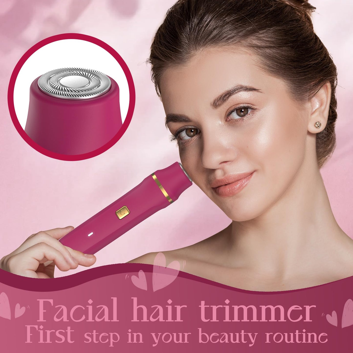 Risina Bikini Trimmer & Electric Razor for Women - Painless, IPX7 Waterproof Body & Facial Shaver