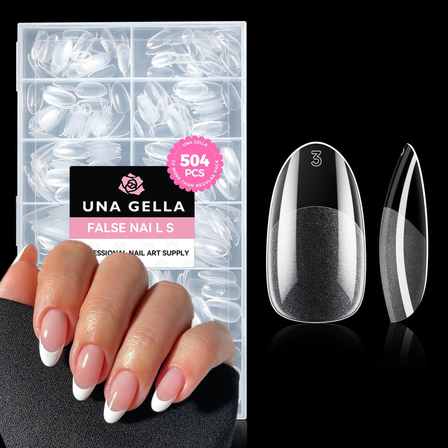 UNA GELLA Solid Gel Nail Glue (40ml) - Strong, Soak-Off Glue for Acrylic, Press-On & Gelly Tips - Lamp Curing Needed
