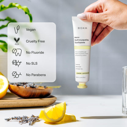 Boka Fluoride-Free Toothpaste with Nano Hydroxyapatite (n-Ha) - Sensitive Teeth, Ela Mint