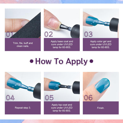 JODSONE 32 Color Gel Nail Kit w/ UV Light & 3 Top Coats | Gift Set