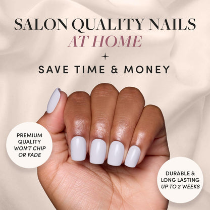 Glamnetic Fall Mauve Press On Nails | Short Oval Salon Quality