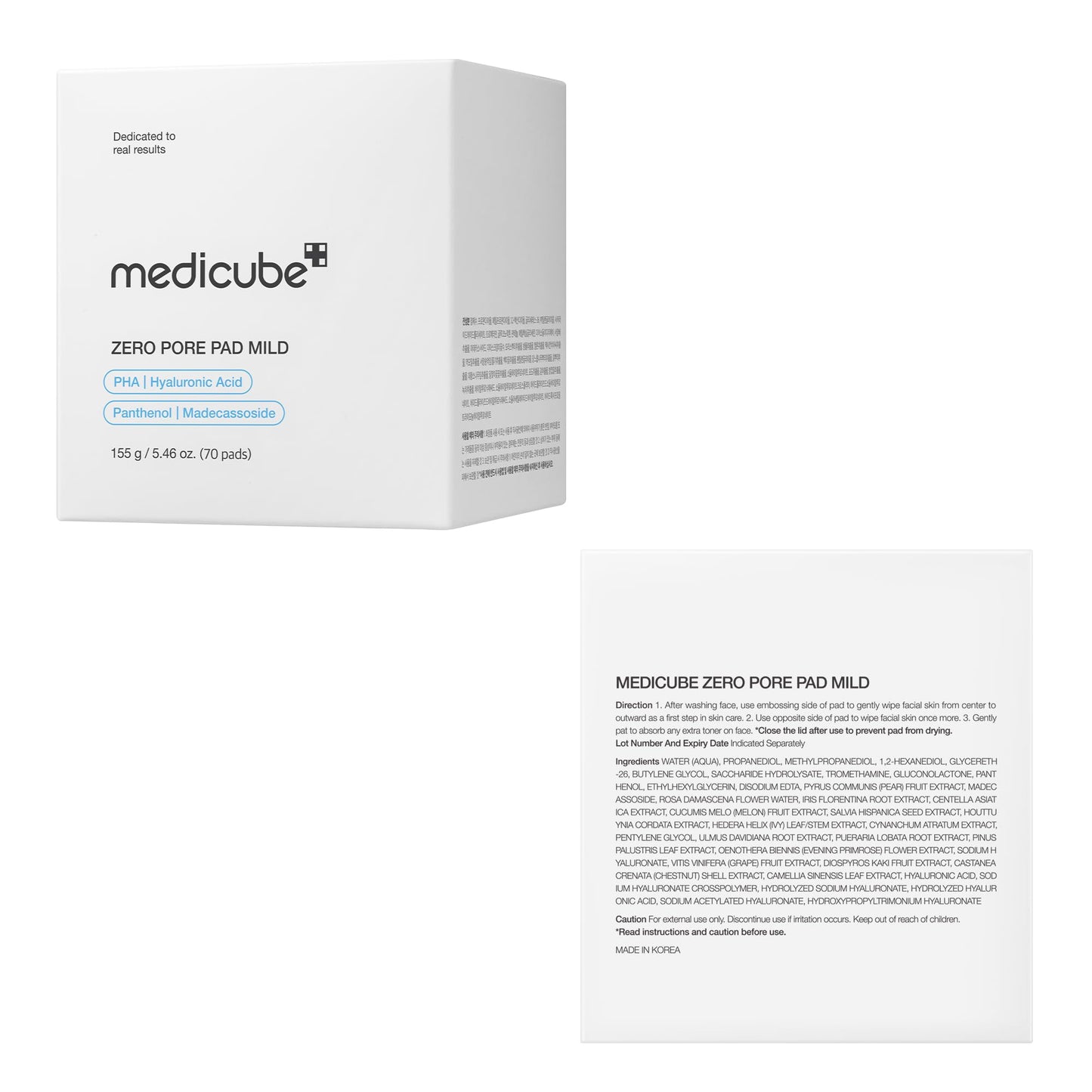 Medicube Zero Pore Pads 2.0 | Deep Pore Cleansing, Sebum Control & Smooth Skin | Korean Skincare for All Skin Types (70 Pads)