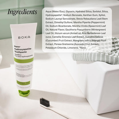 Boka Fluoride-Free Toothpaste with Nano Hydroxyapatite (n-Ha) - Sensitive Teeth, Ela Mint