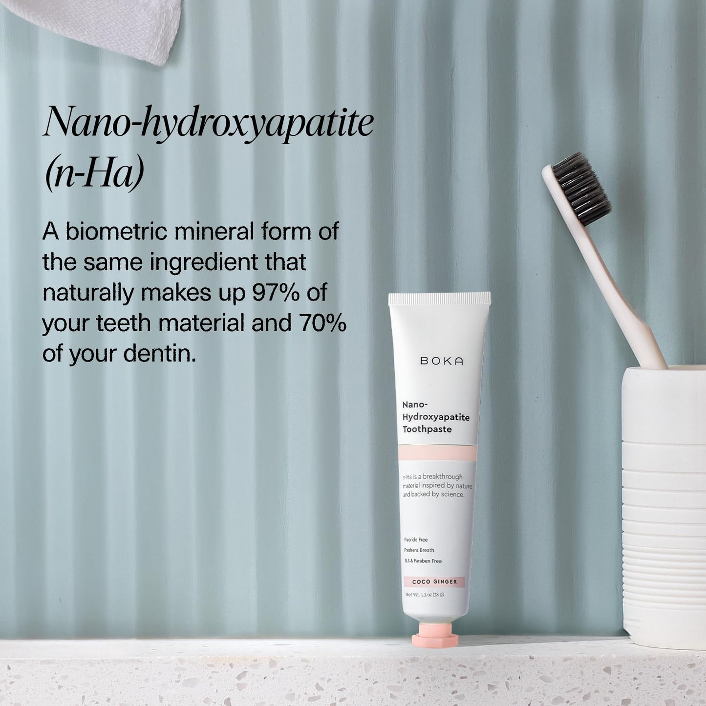 Boka Fluoride-Free Toothpaste with Nano Hydroxyapatite (n-Ha) - Sensitive Teeth, Ela Mint