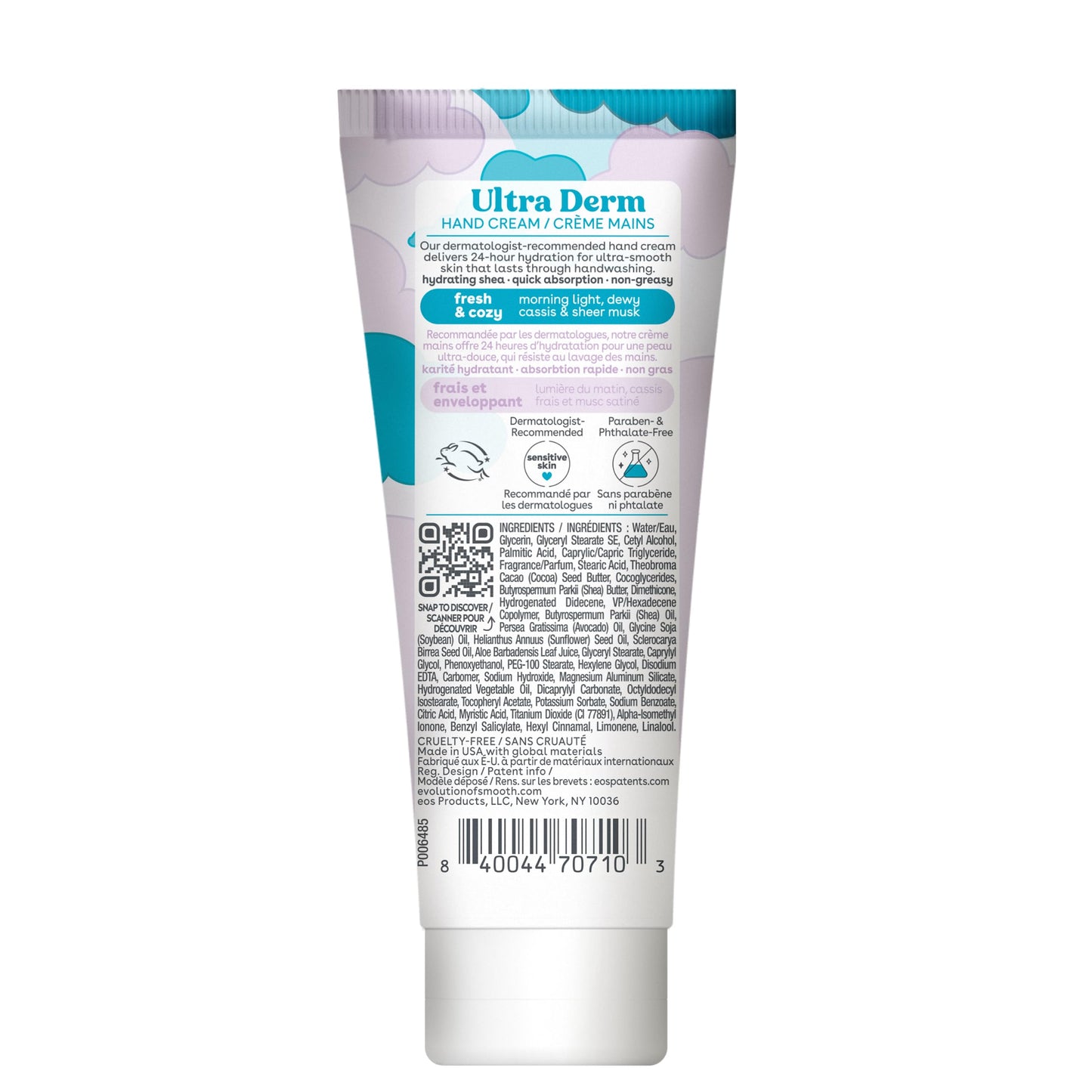 eos Shea Better Hand Cream - Vanilla Cashmere Hand Lotion | 24-Hour Hydration, Non-Greasy & Vegan (2.5 oz)