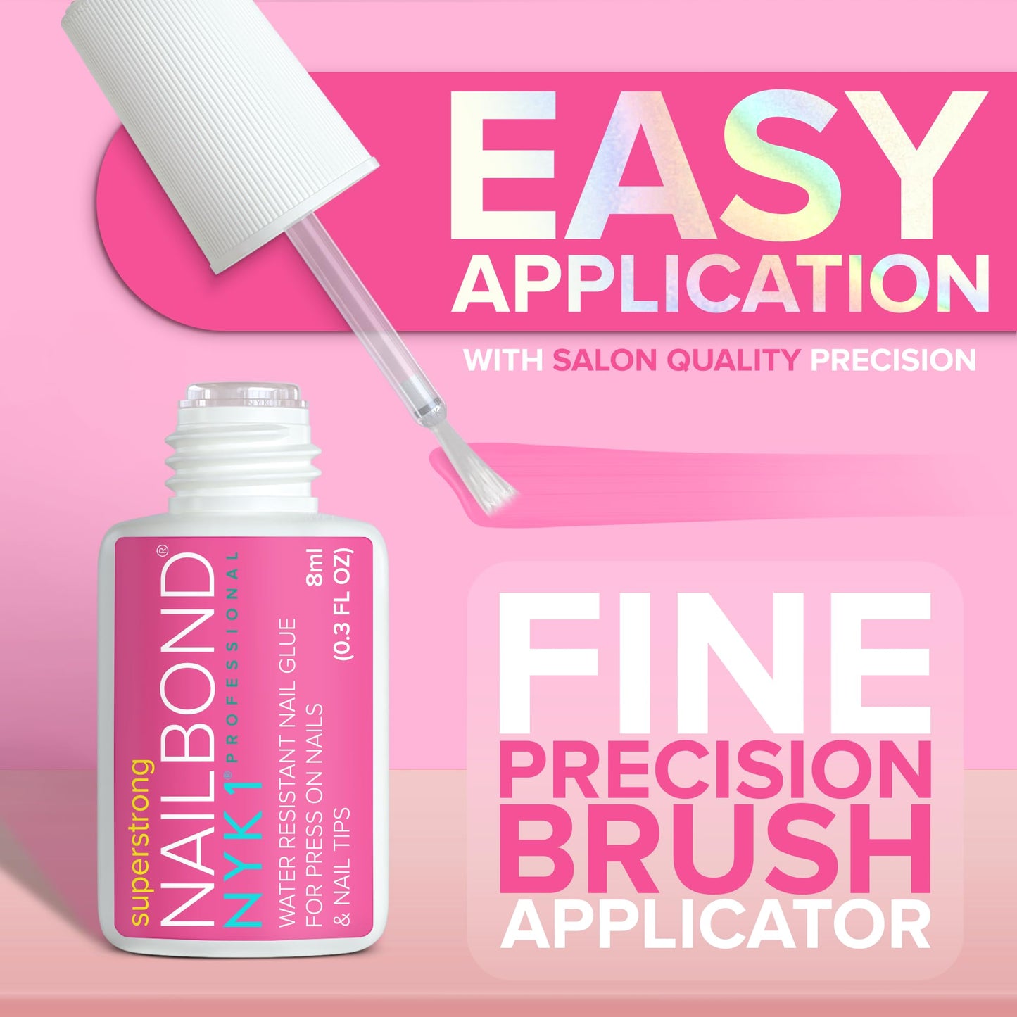 NYK1 NailBond Super Strong Brush On Nail Glue | Press Ons & Acrylics