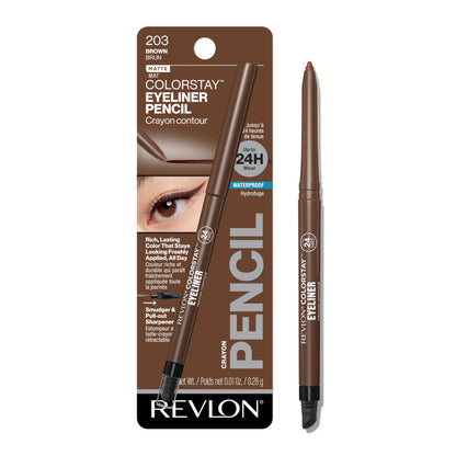Revlon ColorStay Waterproof Eyeliner Pencil: 24HR Black Brown