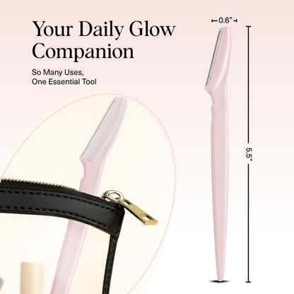 Kitsch Dermaplane Razor for Face & Eyebrow Trimmer – Exfoliating Facial Shaver, Terracotta (12 pcs)