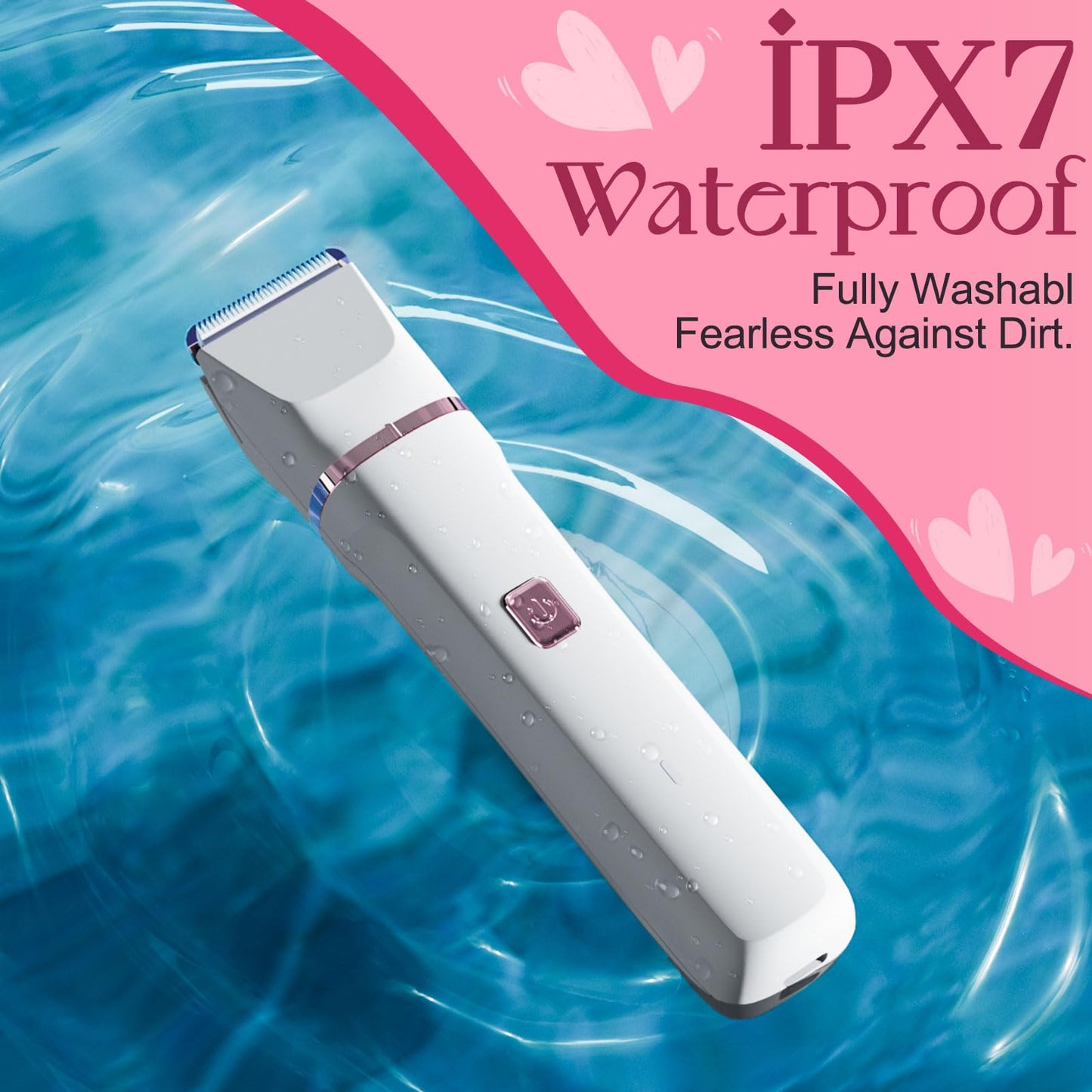 Risina Bikini Trimmer & Electric Razor for Women - Painless, IPX7 Waterproof Body & Facial Shaver