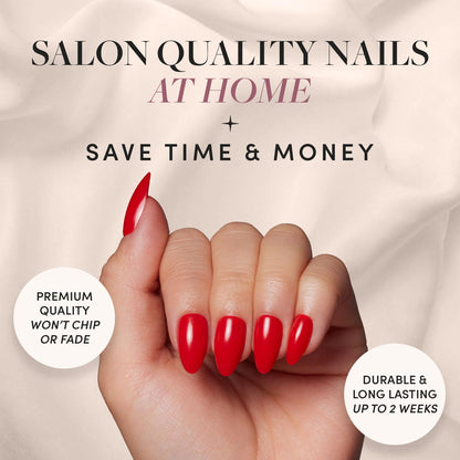 Glamnetic Fall Mauve Press On Nails | Short Oval Salon Quality