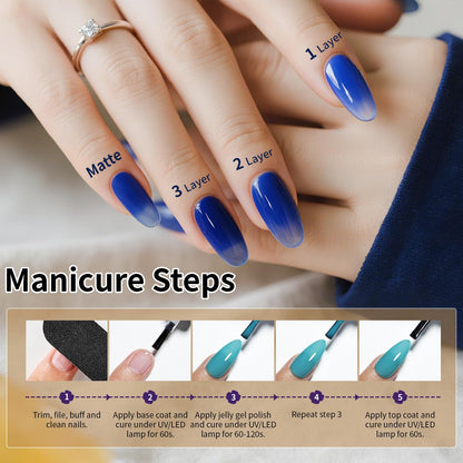 JODSONE 36 Pcs Gel Polish Kit: 32 Colors, Base & Top Coats | Gift Set