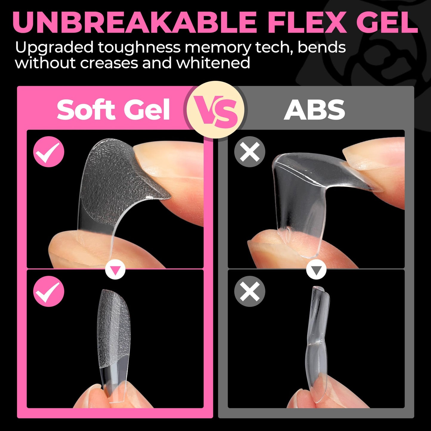 UNA GELLA Solid Gel Nail Glue (40ml) - Strong, Soak-Off Glue for Acrylic, Press-On & Gelly Tips - Lamp Curing Needed