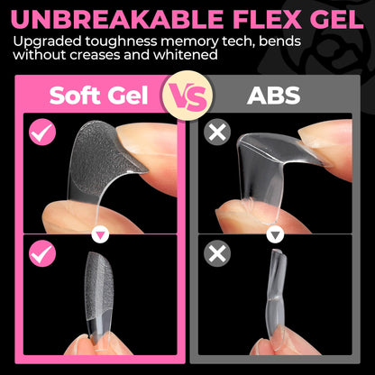 UNA GELLA Solid Gel Nail Glue (40ml) - Strong, Soak-Off Glue for Acrylic, Press-On & Gelly Tips - Lamp Curing Needed